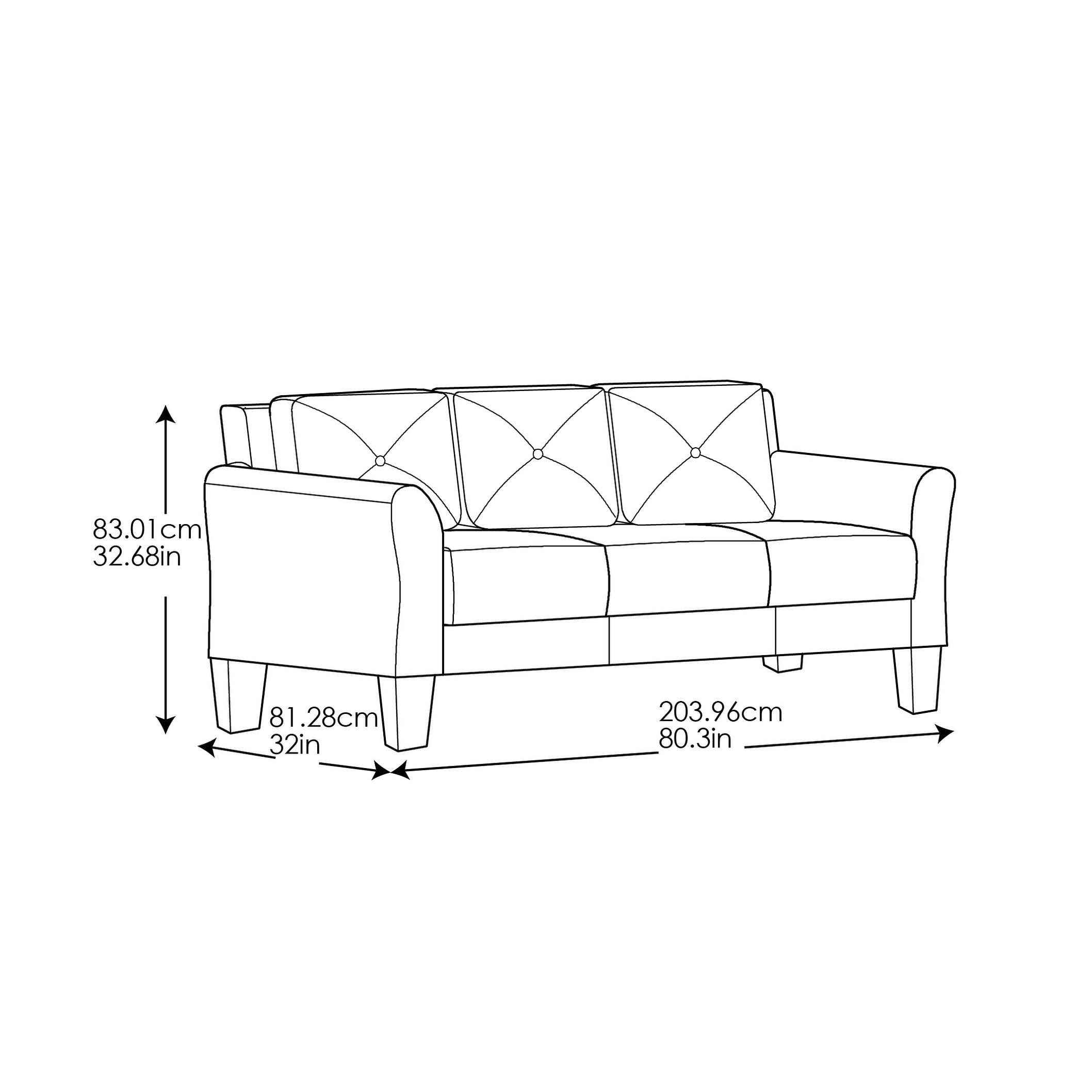 iLounge Harvard Microfiber Sofa