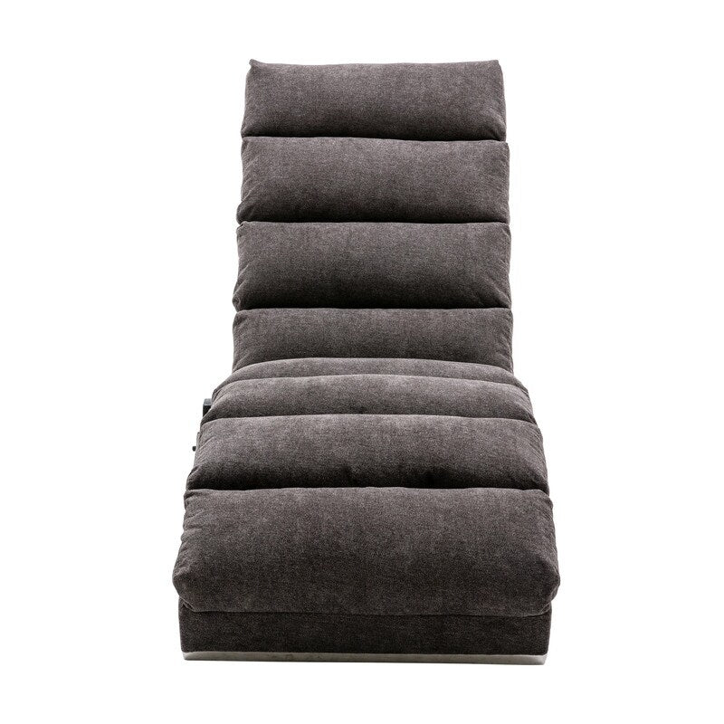 Linen Massage recliner Interior with remote control, ergonomic electric massage recliner, 5 modes