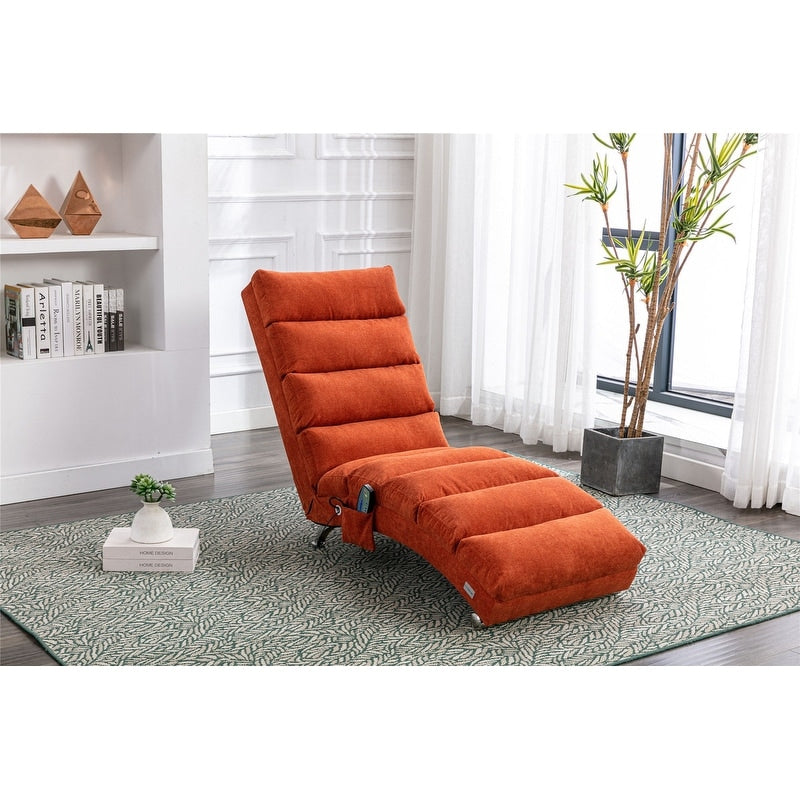 Linen Massage recliner Interior with remote control, ergonomic electric massage recliner, 5 modes