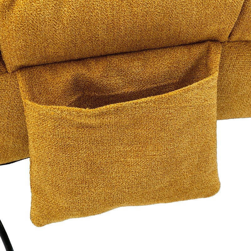 Linen Massage recliner Interior with remote control, ergonomic electric massage recliner, 5 modes