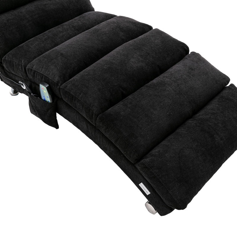 Linen Massage recliner Interior with remote control, ergonomic electric massage recliner, 5 modes