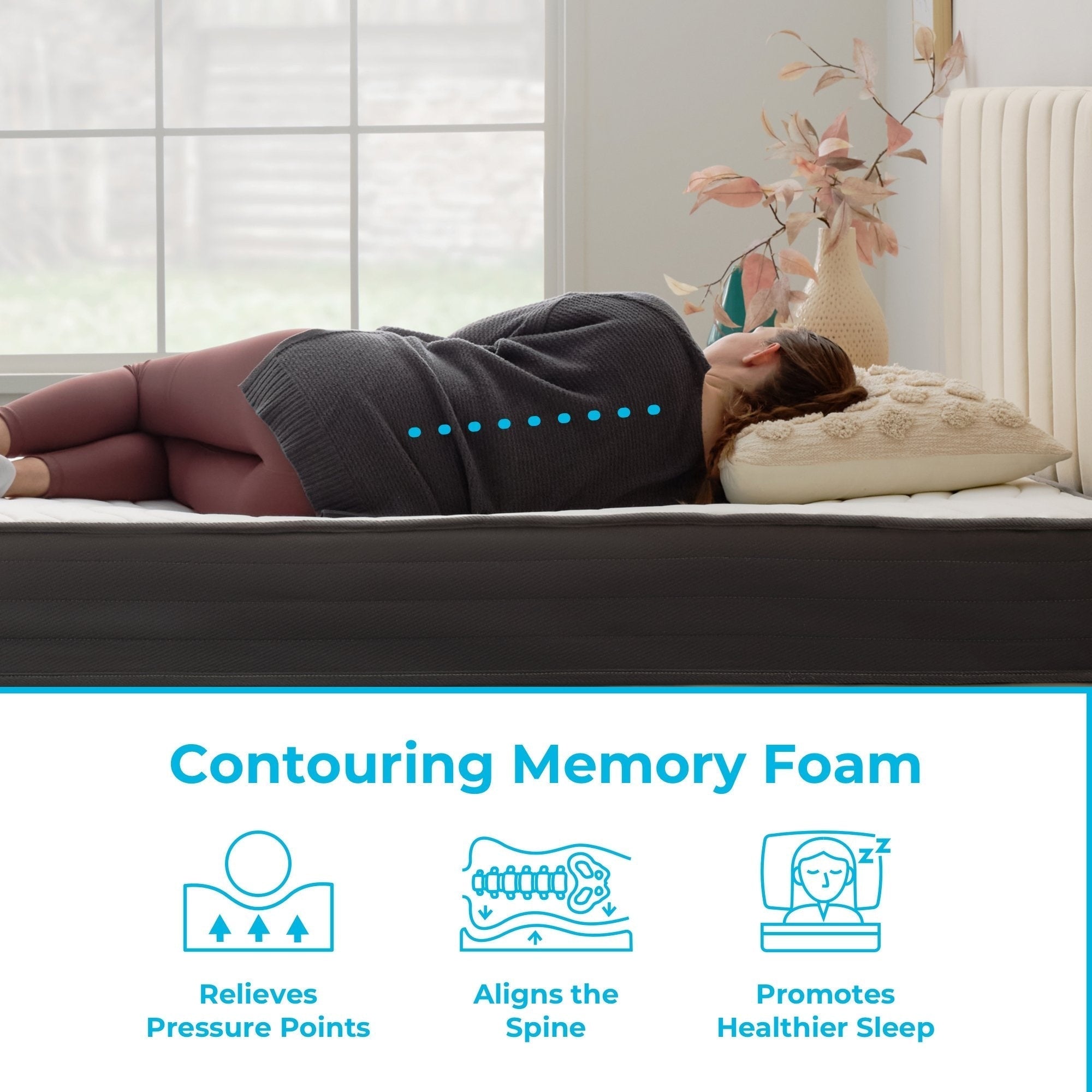 Linenspa 8 In. Firm Gel Memory Foam Hybrid Mattress