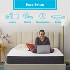 Linenspa 8 In. Firm Gel Memory Foam Hybrid Mattress
