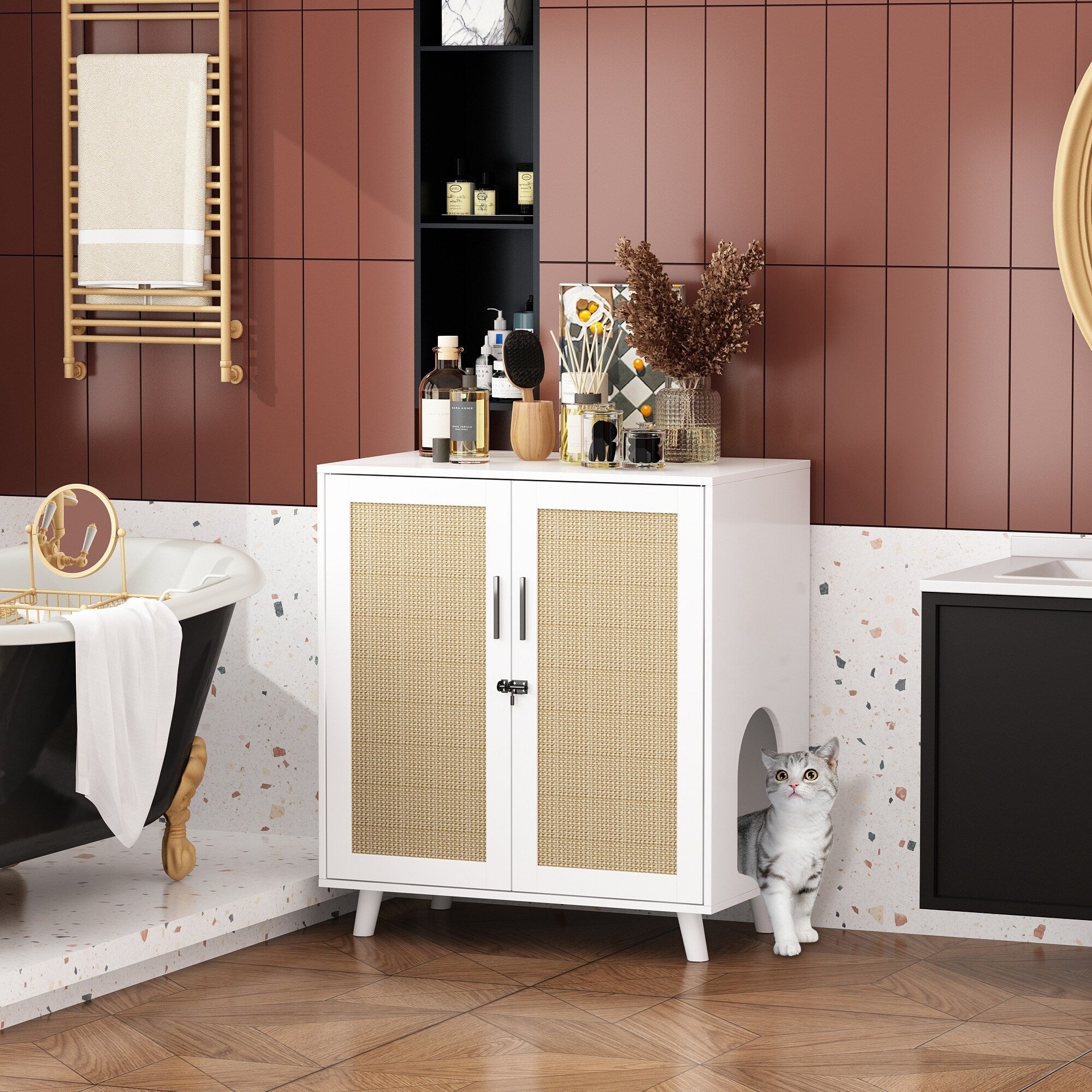 Litter Box Enclosure Cat Litter Box Furniture End Table Sofa Tbale