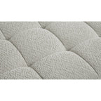 Liyasi 2 Seater Full Compression Sofa Beige Lychee Velvet No Assembly Required