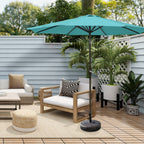 Lopes 9-foot Patio Umbrella with Bronze Finish Base Weight Stand Included