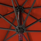 Lopes 9-foot Patio Umbrella with Bronze Finish Base Weight Stand Included