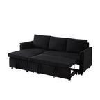 Loveseat Sofa with Chaise Lounge L-Shaped Modular Convertible Sofa with Storage Chaise