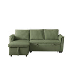 Loveseat Sofa with Chaise Lounge L-Shaped Modular Convertible Sofa with Storage Chaise