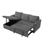 Loveseat Sofa with Chaise Lounge L-Shaped Modular Convertible Sofa with Storage Chaise