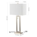 Lucie 28.5 Vintage Industrial Iron LED Table Lamp with Pull-Chain and USB Charging Port, (Set of 2) by JONATHAN Y