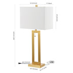 Lucie 28.5 Vintage Industrial Iron LED Table Lamp with Pull-Chain and USB Charging Port, (Set of 2) by JONATHAN Y