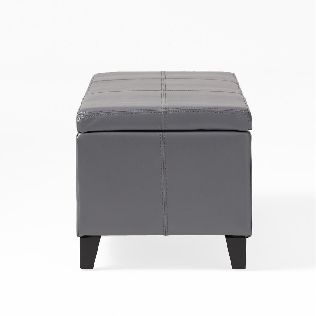 Lucinda Faux Leather Storage Bench by Christopher Knight Home - 51.25 L x 17.50 W x 16.25 H