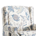 29'' W Pattern Swivel Glider Manual Push Back Recliner Chair Set of 2