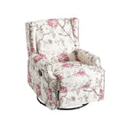 29'' W Pattern Swivel Glider Manual Push Back Recliner Chair Set of 2