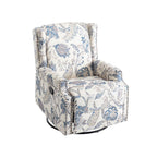 29'' W Pattern Swivel Glider Manual Push Back Recliner Chair Set of 2