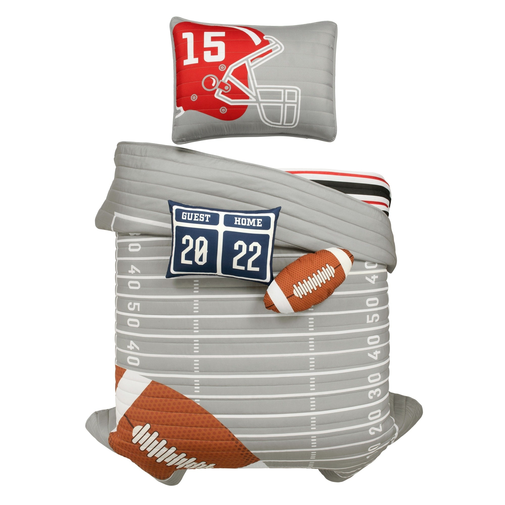 Lush Decor American Football Reversible Oversized Kids Quilt