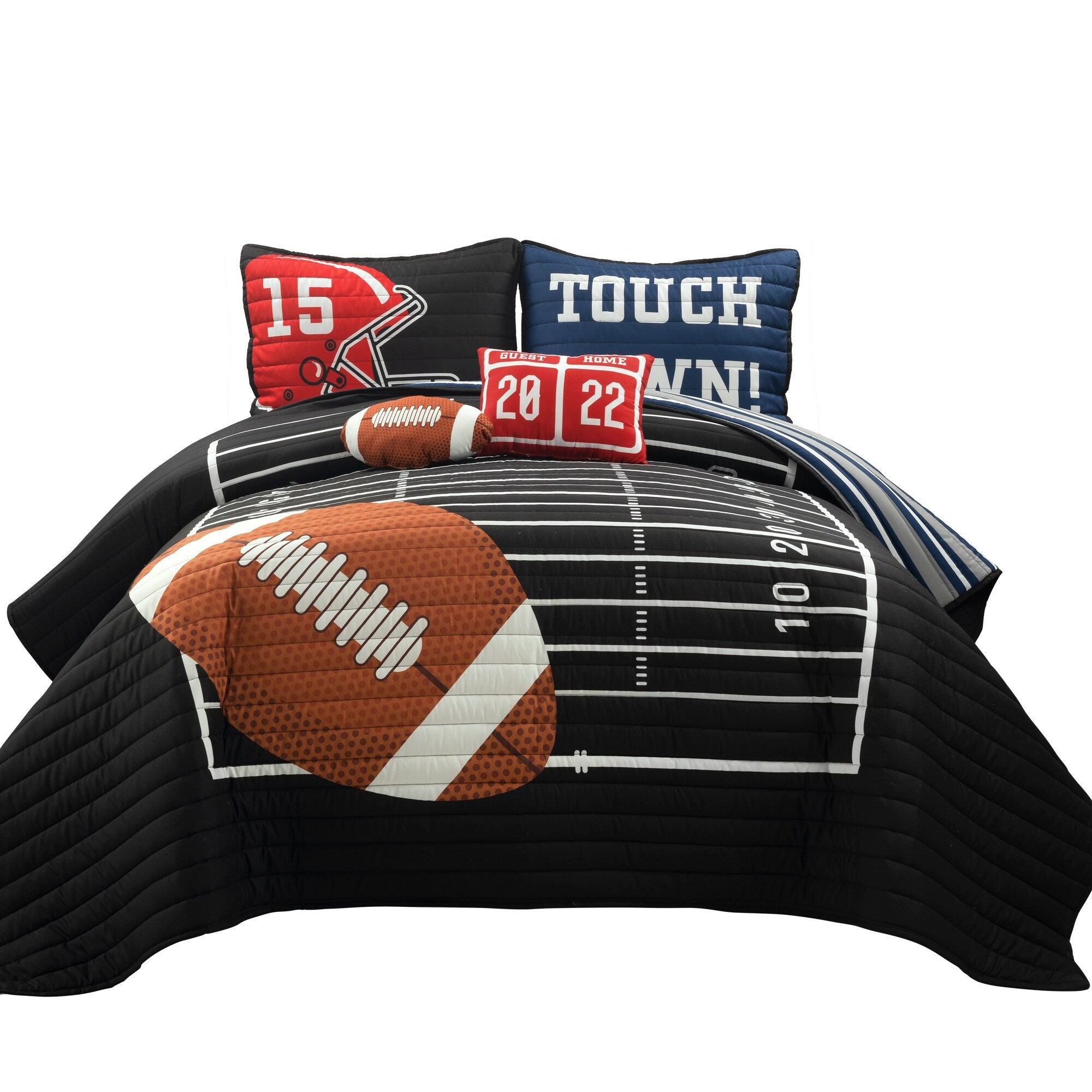 Lush Decor American Football Reversible Oversized Kids Quilt