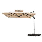MAISON ARTS 12 FT Automatic Hydraulic Cantilever Umbrella Aluminum Pole 360 Degree Rotation