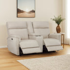 MCombo 60.2 Power Loveseat Recliner Sofa with Massage and Dual Heating, Adjustable Headrest, USB & Type C Port, Fabric