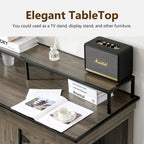 Mcombo Large Dog Crate Furniture TV Stand,Wooden Dog Kennel with Double Doors 1861