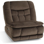 MCombo Oversized Dual Motor Armless Power Rocker Recliner Chair, Zeroarms Recliner Perfect for Living Room Fabric PR607