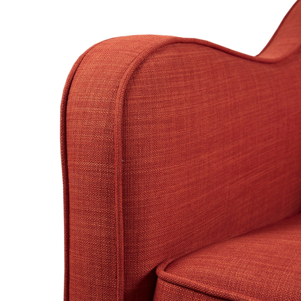 Madison Park Betty Upholstered Swivel Curved Armchair