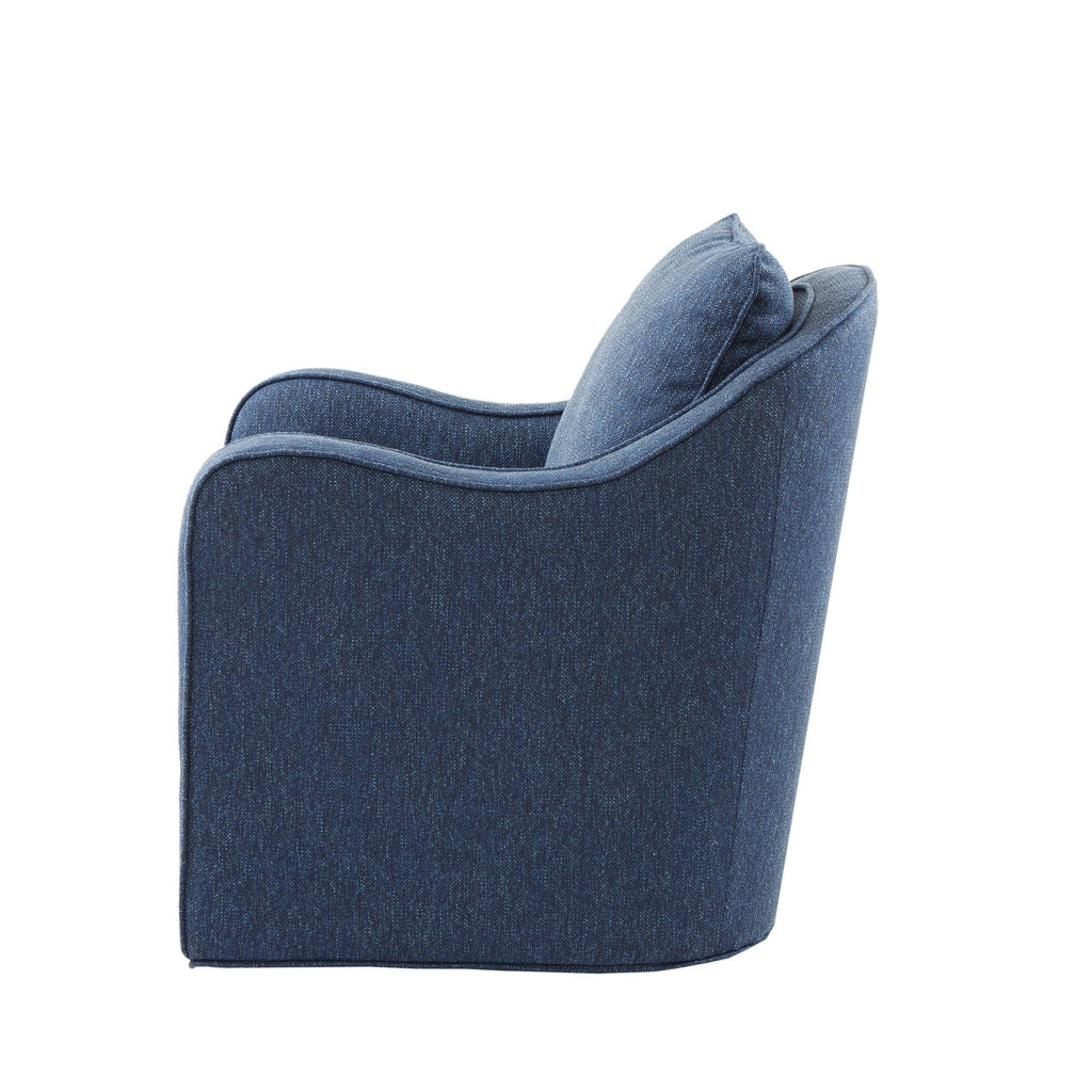 Madison Park Betty Upholstered Swivel Curved Armchair