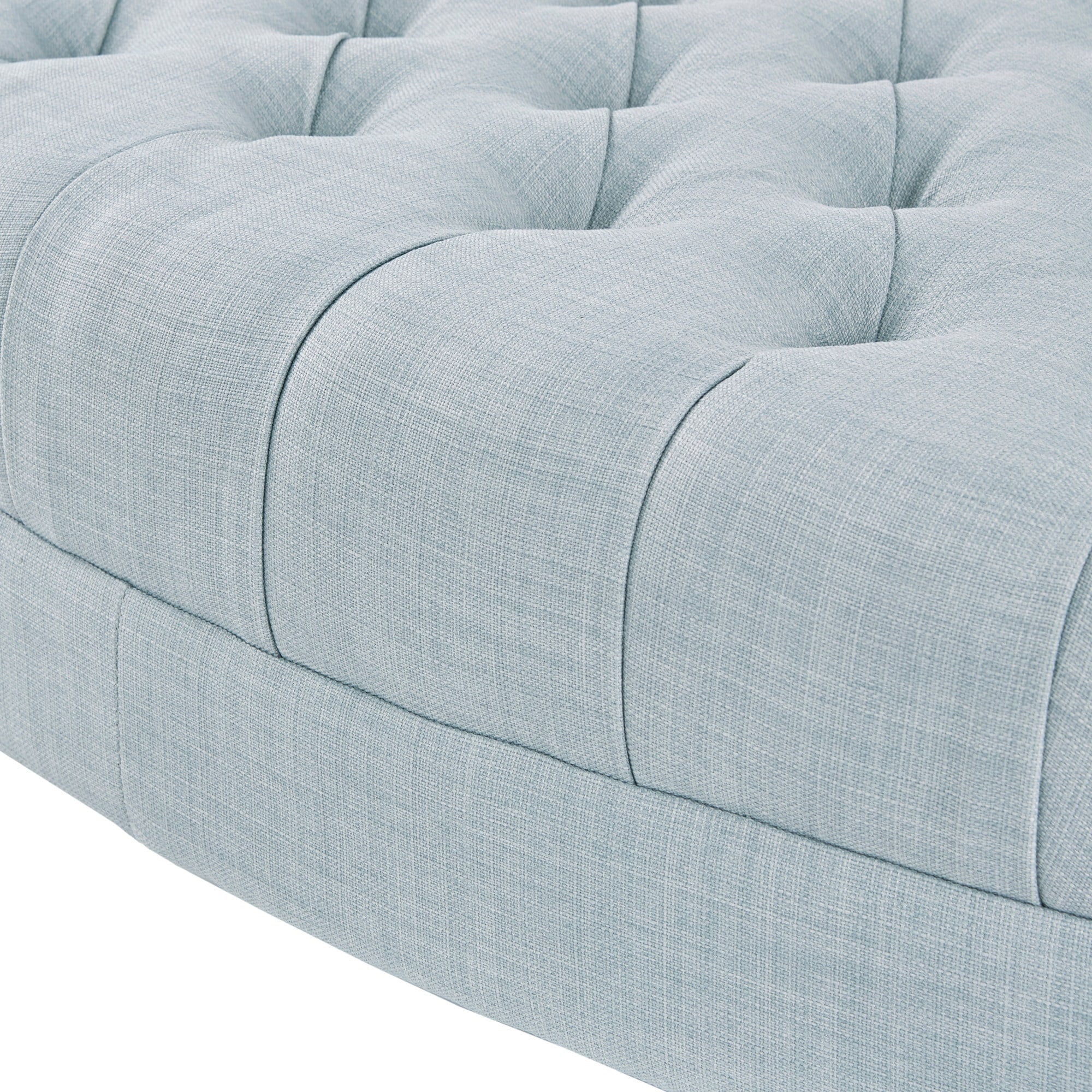 Madision Park Chase Surfboard Tufted Upholstered Ottoman with Solid Wood