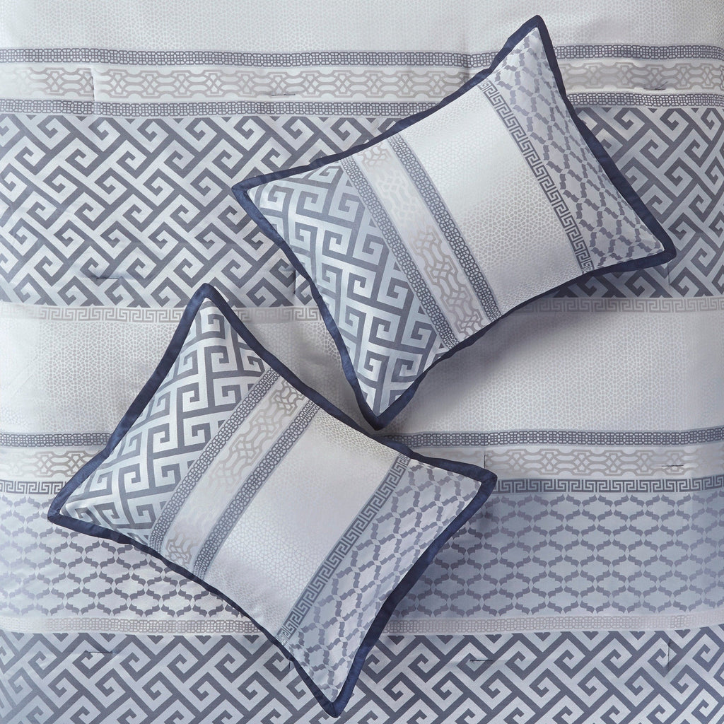 Madison Park Christian 7-piece Geometric Jacquard Comforter Set