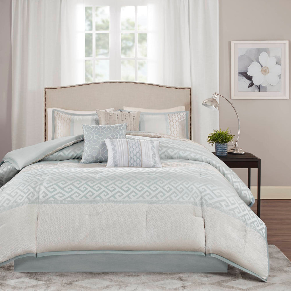 Madison Park Christian 7-piece Geometric Jacquard Comforter Set
