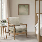 Madison Park Donohue Turned Wood Frame Armchair