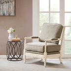 Madison Park Donohue Turned Wood Frame Armchair