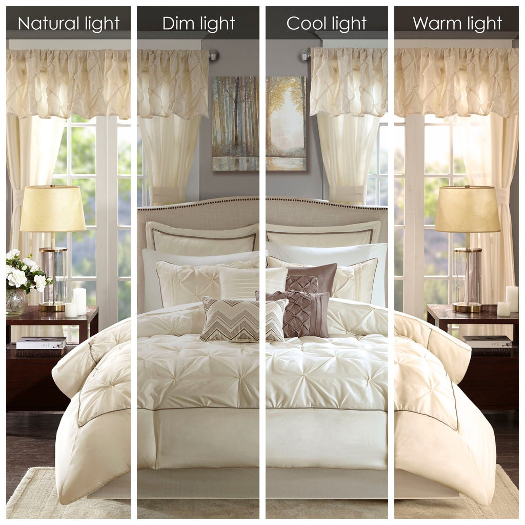 Madison Park Essentials Loretta 24-Piece Room in a Bag with Window Panels and Sheet Set