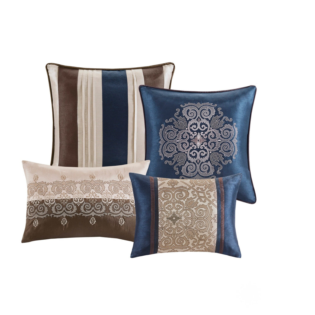 Madison Park Essentials Parker Jacquard Embroidered Pieced 24 Piece Room in a Bag