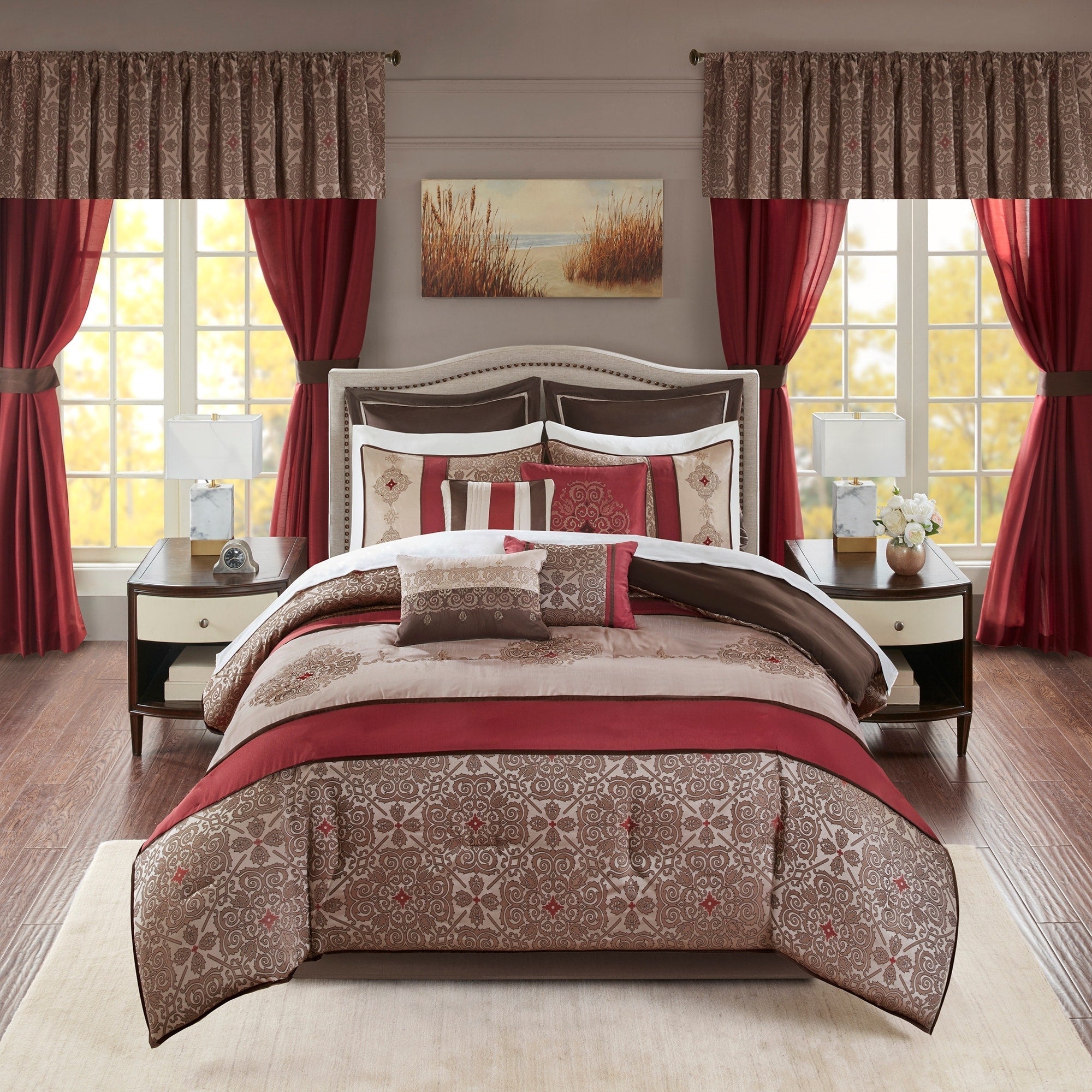 Madison Park Essentials Parker Jacquard Embroidered Pieced 24 Piece Room in a Bag