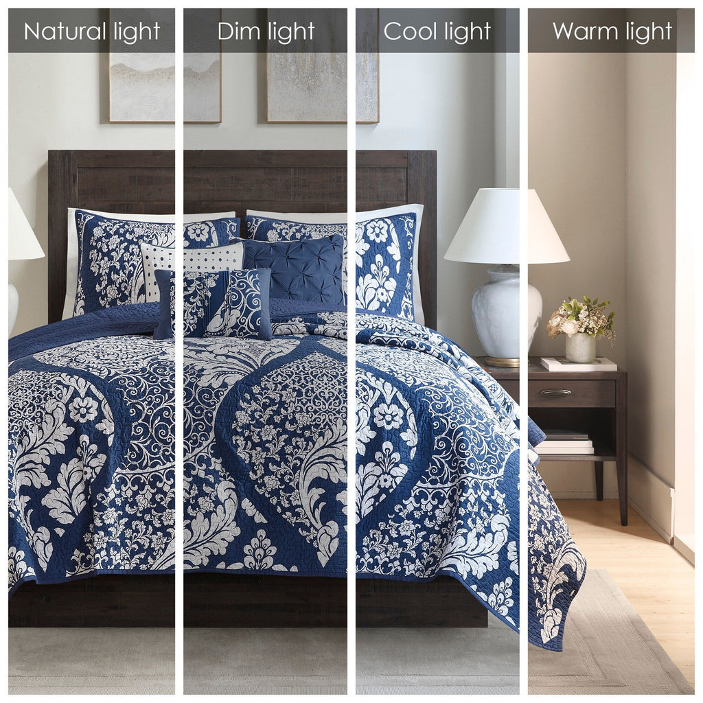 Madison Park Marcella 7 Piece Cotton Printed Comforter Set
