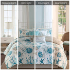 Madison Park Pacific Grove 7 Piece Cotton Sateen Comforter Set