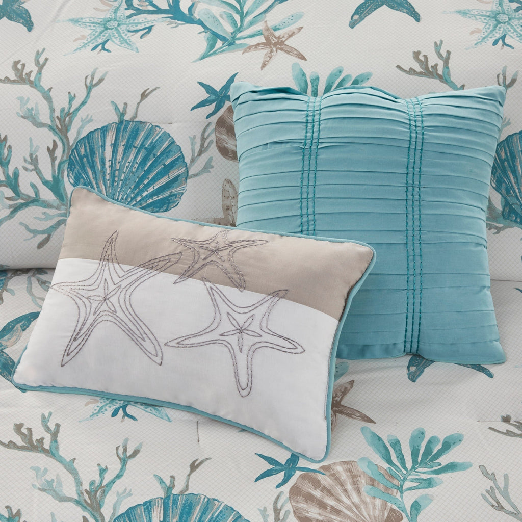 Madison Park Pacific Grove 7 Piece Cotton Sateen Comforter Set
