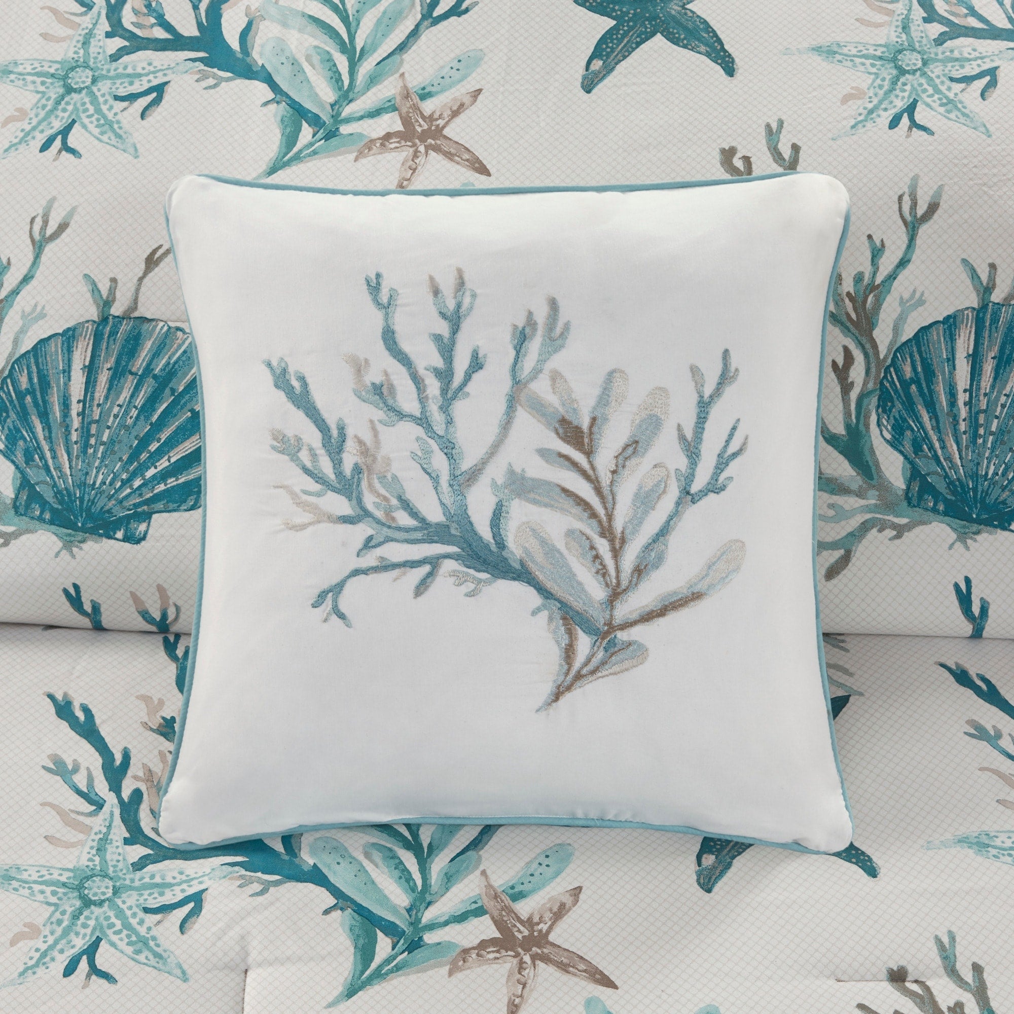 Madison Park Pacific Grove 7 Piece Cotton Sateen Comforter Set
