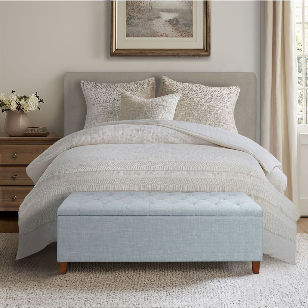 Madison Park Sasha Tufted Top Upholstered Storage Bench