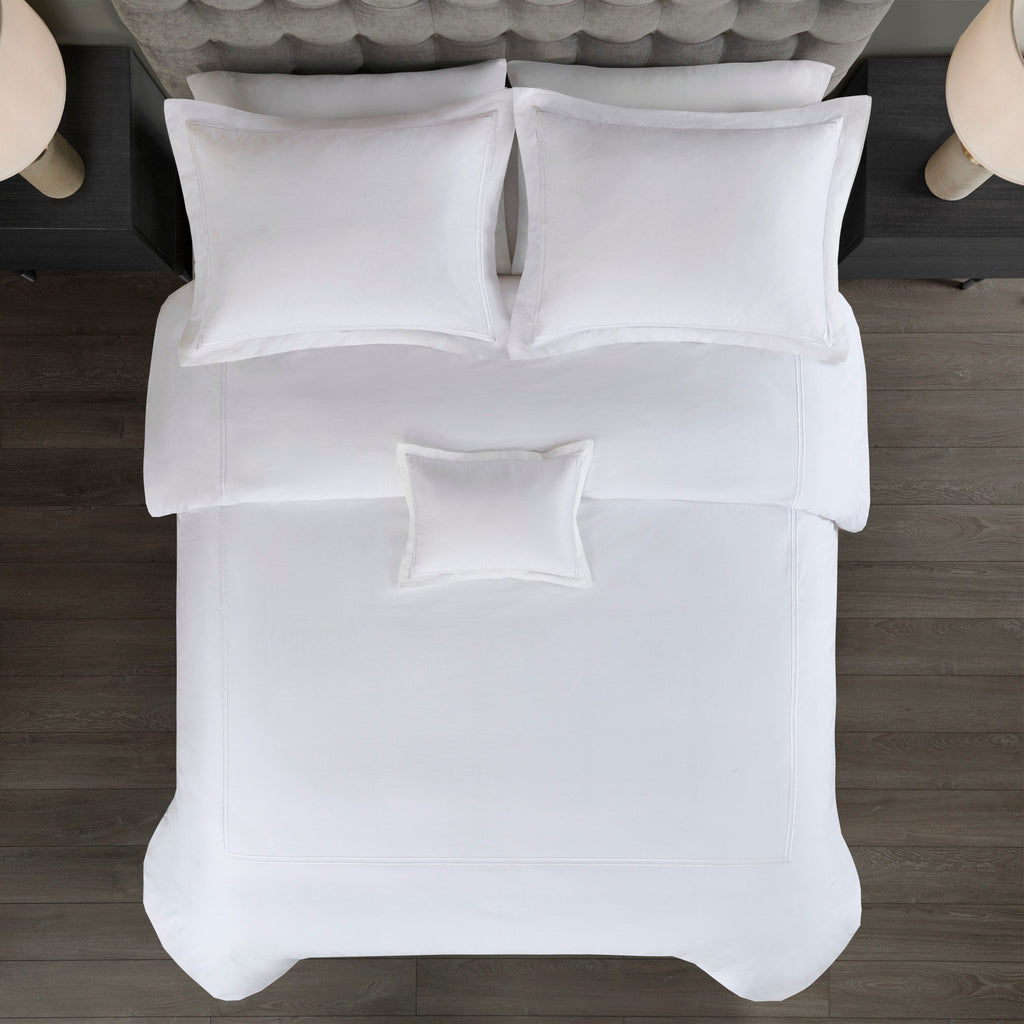 Madison Park Signature 500 Thread Count Luxury Collection 100% Cotton Sateen Embroidered Duvet Cover Set