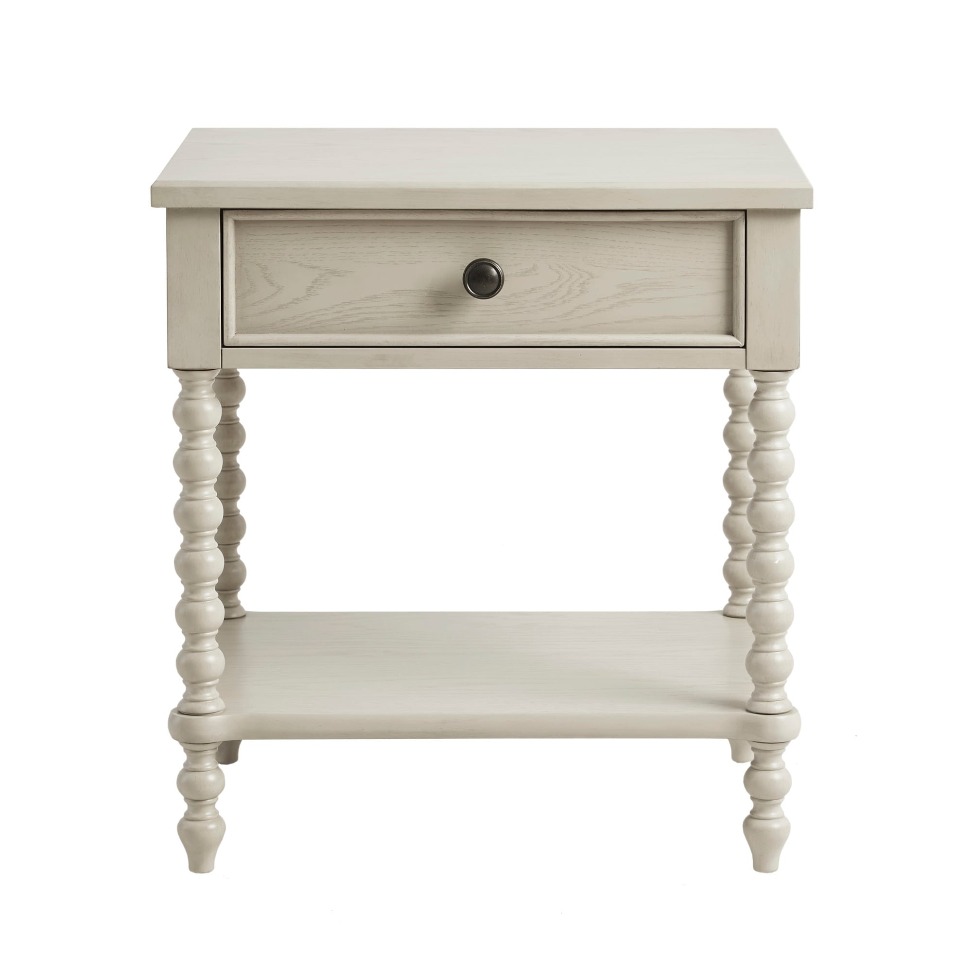 Madison Park Signature Beckett Turned Wood Spindle Nightstand with Drawer & Shelf