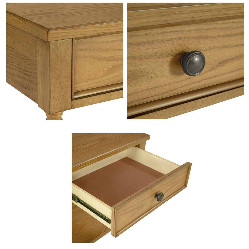 Madison Park Signature Beckett Turned Wood Spindle Nightstand with Drawer & Shelf