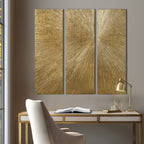 Madison Park Signature Sunburst Hand Painted Triptych 3-piece Dimensional Resin Wall Art Set