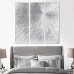 Madison Park Signature Sunburst Hand Painted Triptych 3-piece Dimensional Resin Wall Art Set