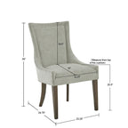Madison Park Signature Ultra Upholstered Dining Side Chairs With Wood Legs (Set of 2) - N/A