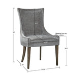 Madison Park Signature Ultra Upholstered Dining Side Chairs With Wood Legs (Set of 2) - N/A