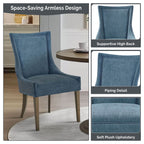 Madison Park Signature Ultra Upholstered Dining Side Chairs With Wood Legs (Set of 2) - N/A