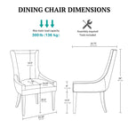Madison Park Signature Ultra Upholstered Dining Side Chairs With Wood Legs (Set of 2) - N/A